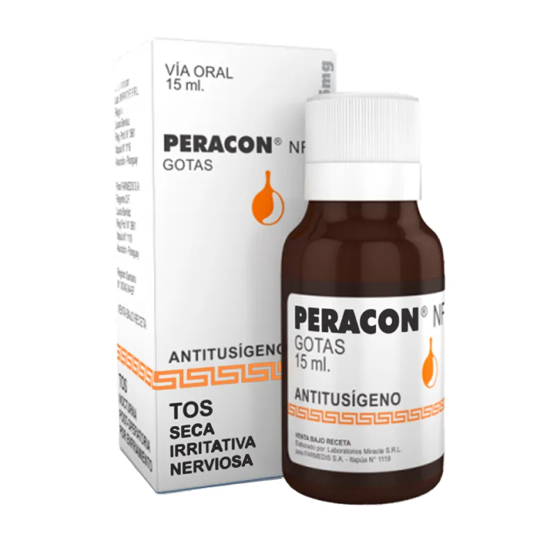 Peracon NF Dextrometorfano 15 mg Antitusígeno - Gotas - Frasco de 15 mL