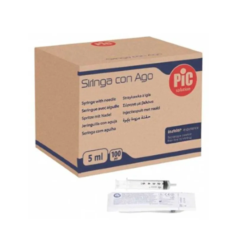 Pic Jeringa con Aguja 5 mL - Cont 100 Unidades