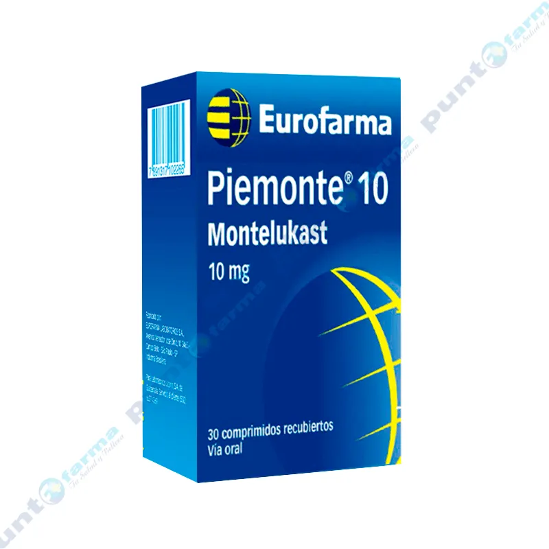 Piemonte 10 mg Montelukast - Caja de 30 comprimidos