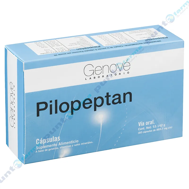 Pilopeptan Suplemento alimenticio Genové - Caja de 60 cápsulas