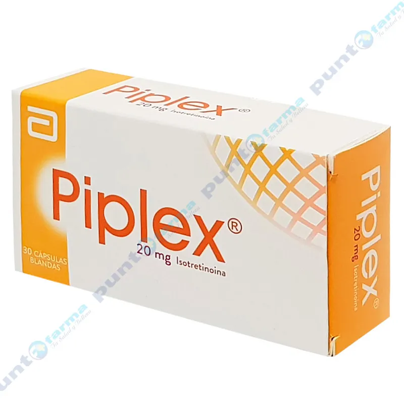 Piplex 20 mg Isotretinoina - Cont. 30 cápsulas blandas