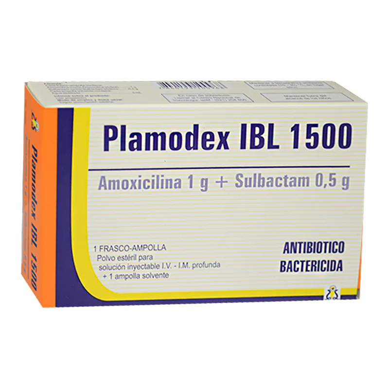 Plamodex IBL 1500 Amoxicilina 1 g - Cont. 1 frasco ampolla 1 ampolla solvente