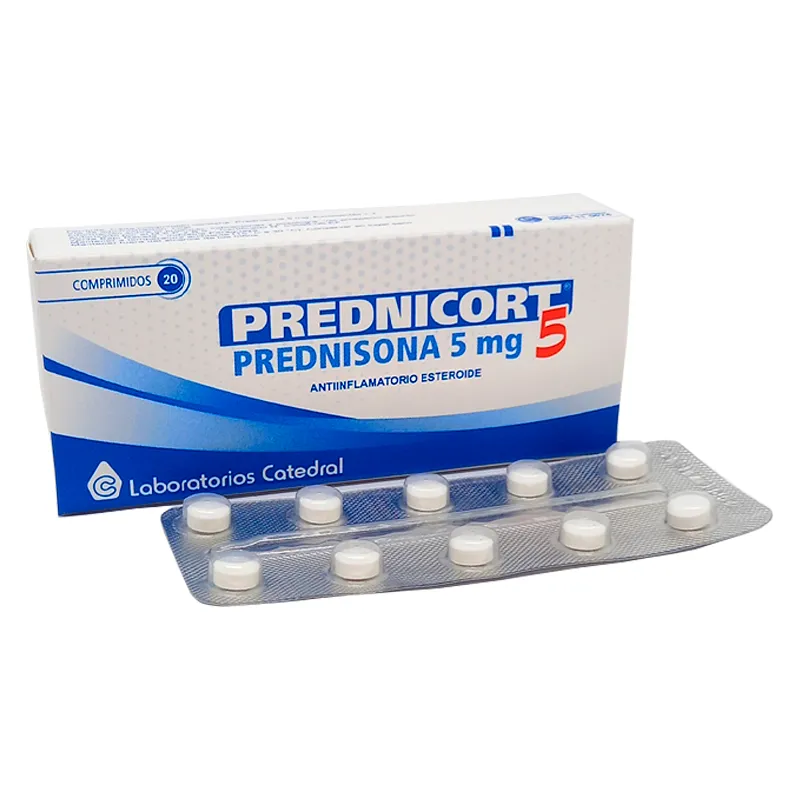 Prednicort 5 Prednisona 5 mg - Caja de 20 Comprimidos