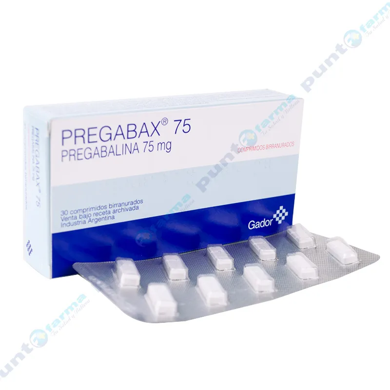 Pregabax 75 Pregabalina 75 mg - Caja de 30 comprimidos birranurados