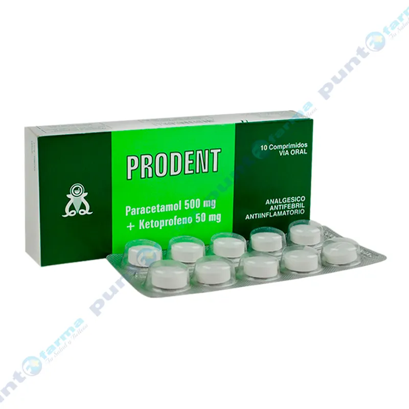 Prodent Paracetamol 500 mg - Caja de 10 Comprimidos