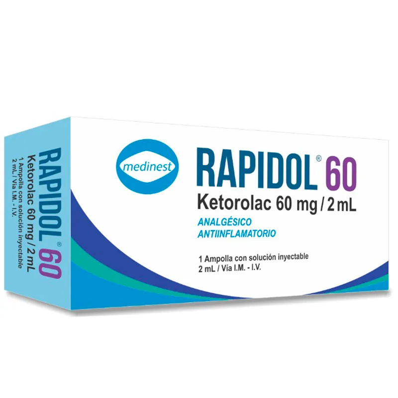 Rapidol Ketorolac 60 mg - Caja de 1 Ampolla