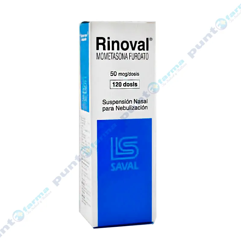 Rinoval 50mcg Spray Nasal - Caja con Frasco de 15 mL.