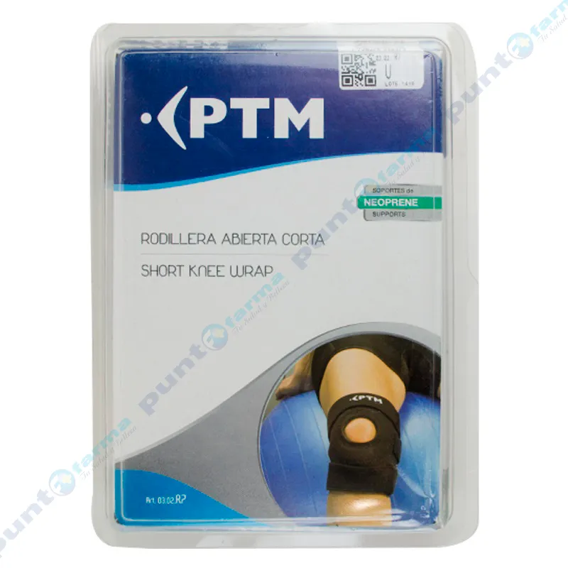 Rodillera Abierta Corta (U) Neopreno PTM