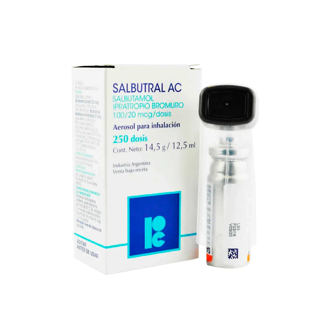 Salbutral AC Salbutamol Ipratropio Bromuro - Aerosol de 250 dosis