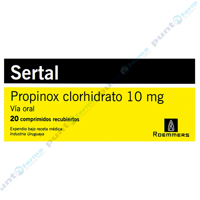 Sertal Propinox Clorhidrato 10 mg - Caja de 20 comprimidos