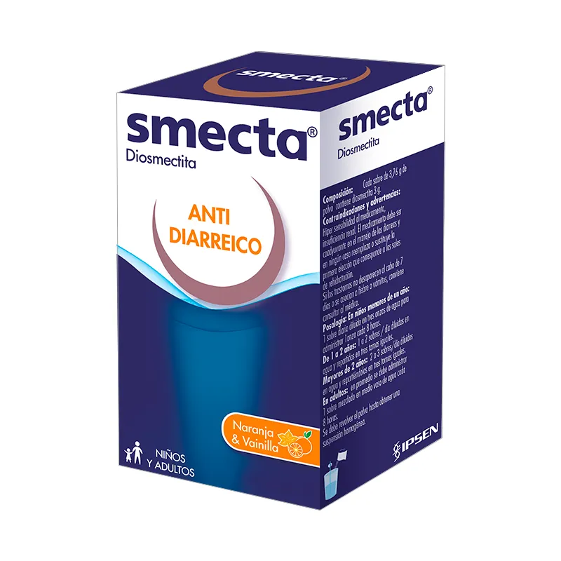 Smecta Diosmectita Sabor Naranja y Vainilla - 10 sobres