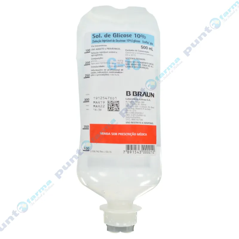 Solución Hipertónica de Glucosa 10% - 500 mL