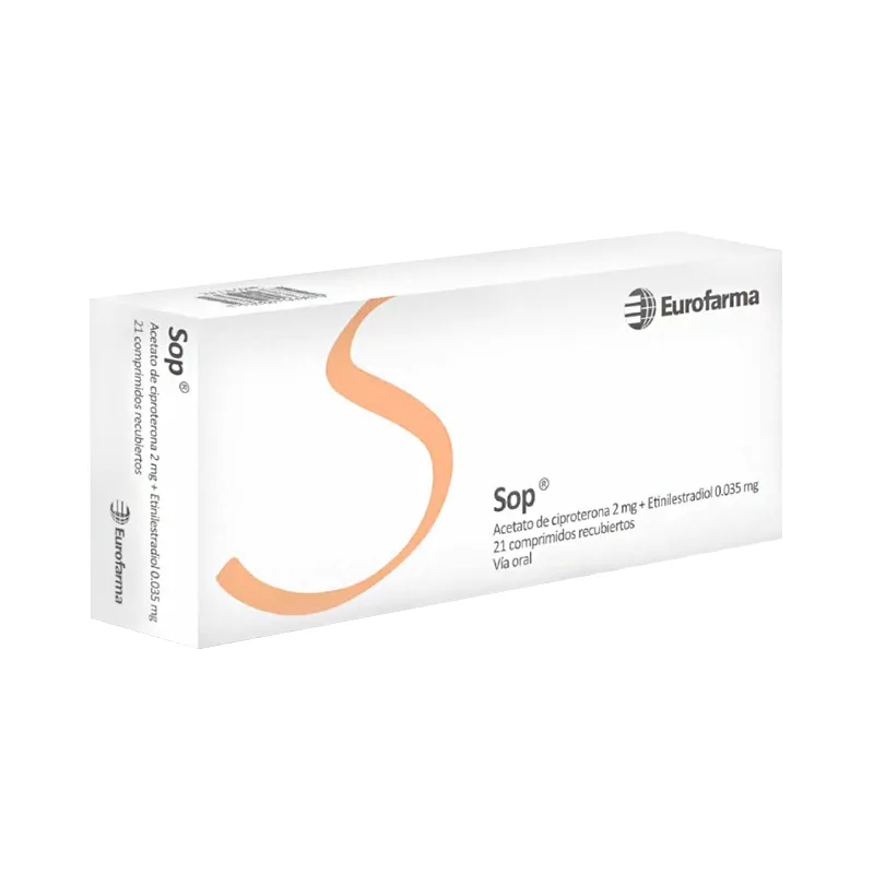 Sop Acetato de Ciproterona Etinilestradiol - Caja de 21 Comprimidos Recubiertos