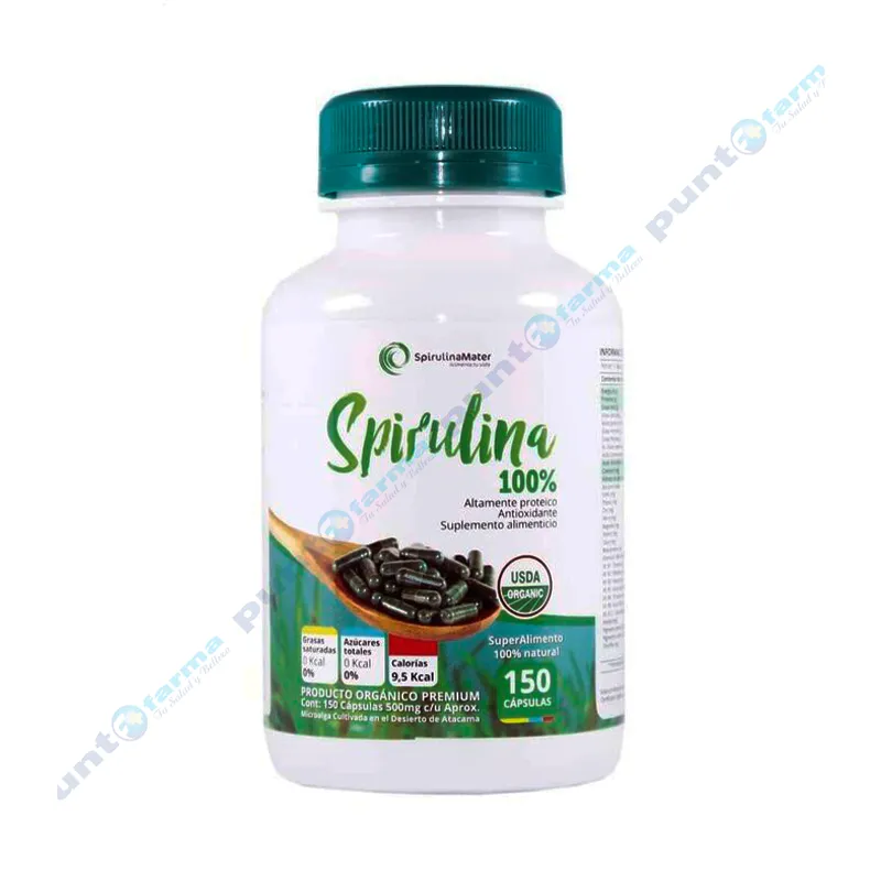 Spirulina 100% SpirulinaMater - Cont. 150 cápsulas