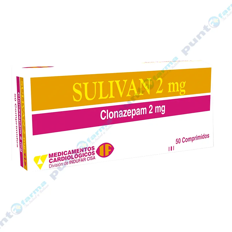 Sulivan Clonazepam 2 mg - Caja de 50 comprimidos