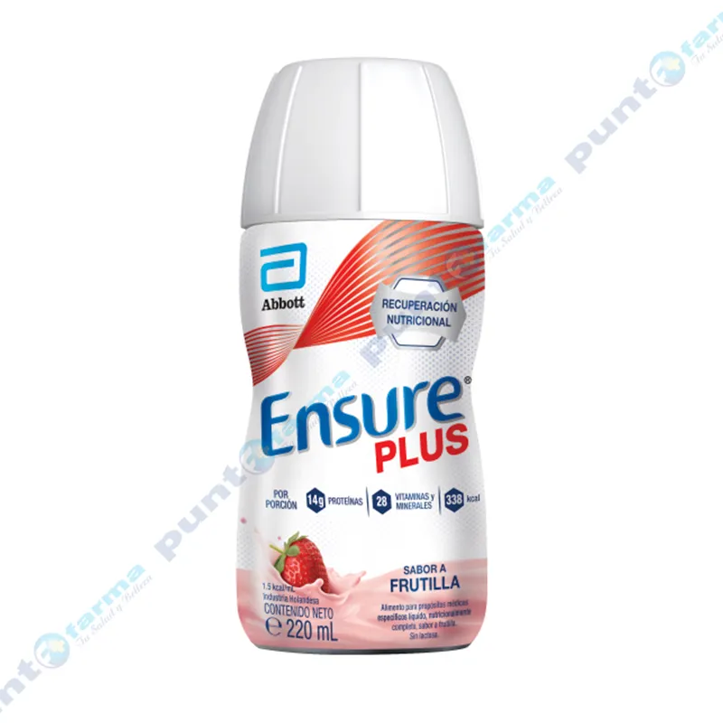 Suplemento Nutricional Ensure Plus Sabor Frutilla - 220 mL