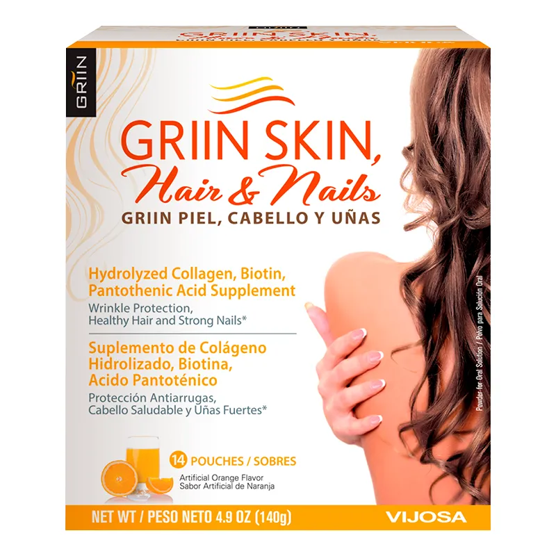 Suplemento de Colágeno Hidrólizado Griin Skin - Cont.14 Sobres.