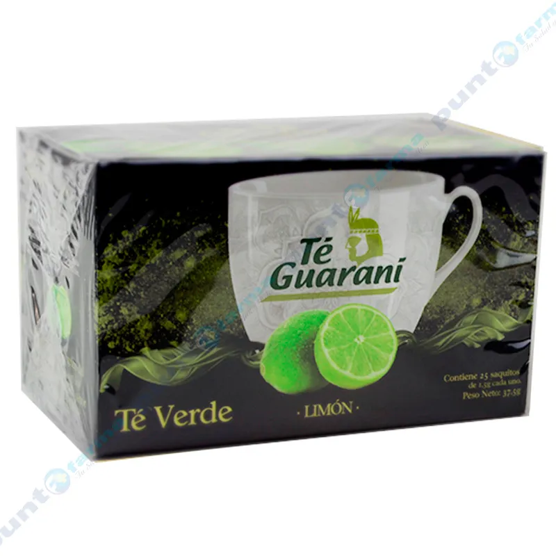 Té verde Limón de Té Guaraní - Cont. 25 saquitos e 1,5g c/u
