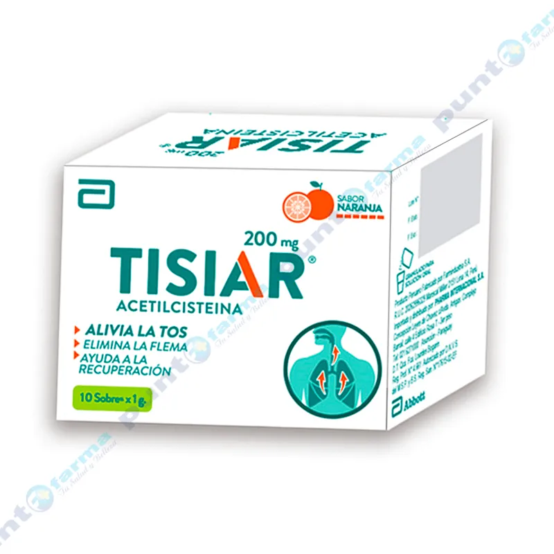 Tisiar Acetilcisteina 200 mg. - Caja con 10 sobres