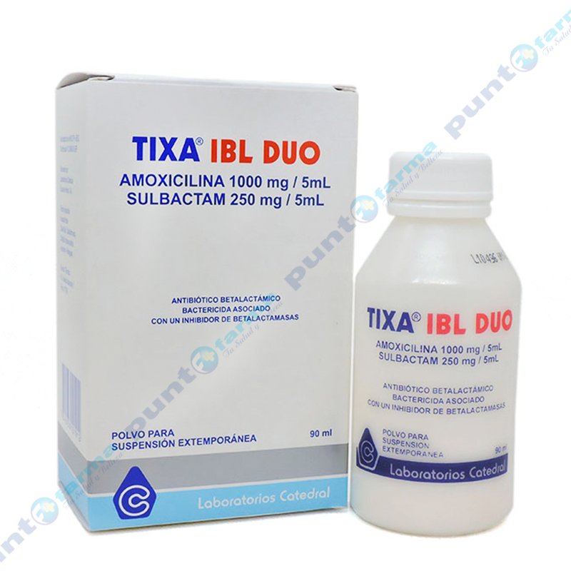 Tixa Ibl Duo Amoxicilina 1.000 mg + Sulbactam 250 mg - Polvo Suspension Extemporanea 90 mL