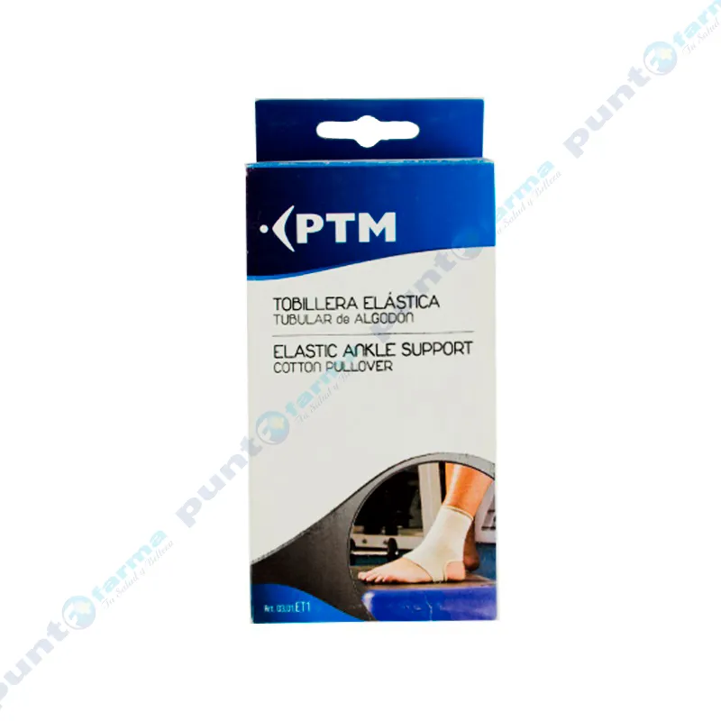 Tobillera elástica tubular de algodón (S) PTM - ET1