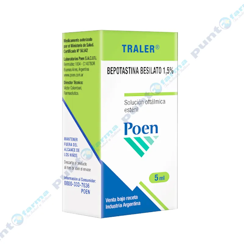 Traler Bepotastina Besilato 1,5% - Solución oftálmica estéril - 5ml