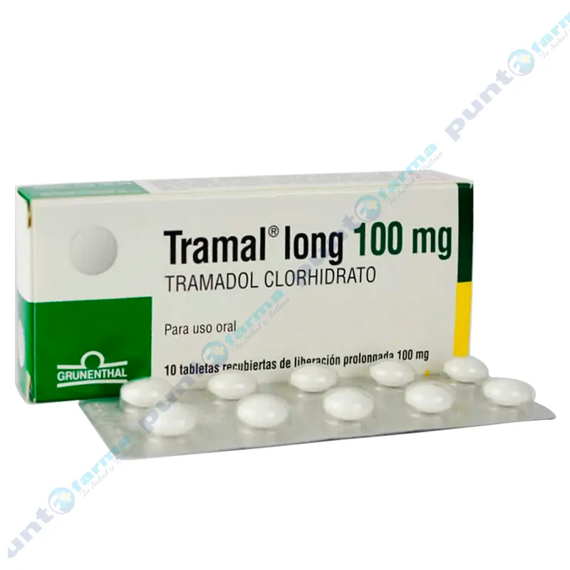 Tramal Long Tramadol 100mg - Caja de 10 comprimidos