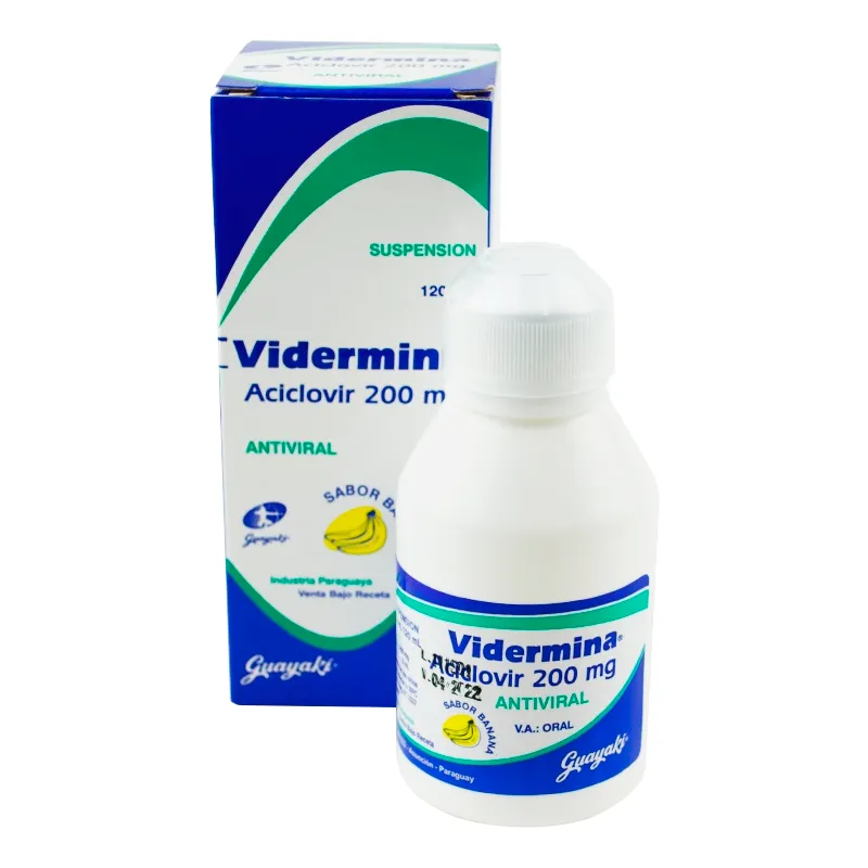 Vidermina Aciclovir 200mg Suspención Oral - 120 mL