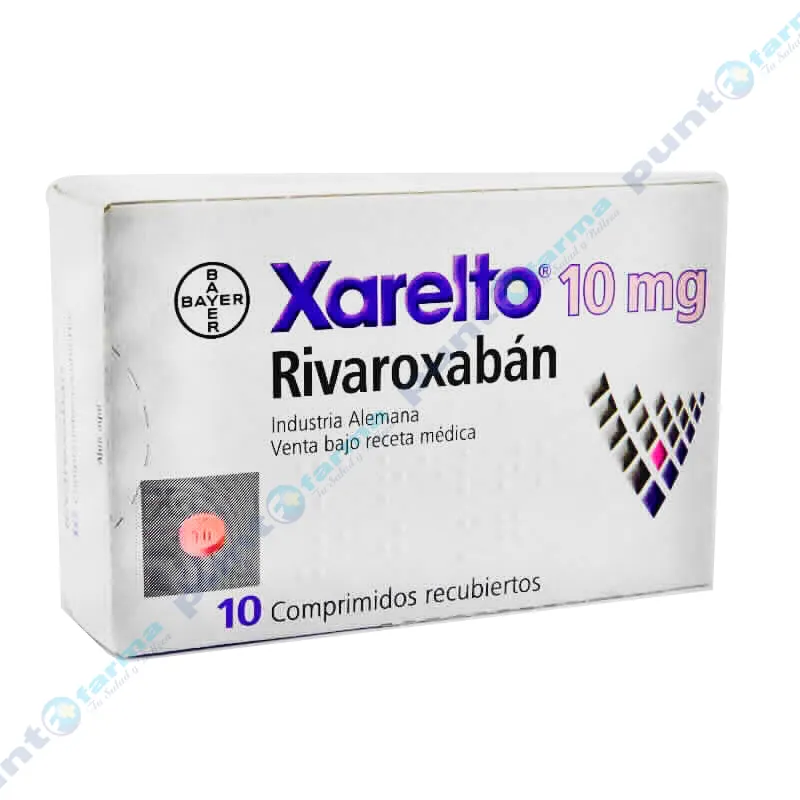 Xarelto 10 mg Rivaroxabán - Caja de 10 comprimidos recubiertos