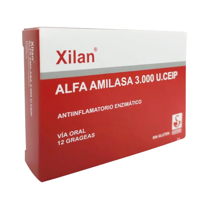 Xilan Alfa Amilasa 3.000 U.CEIP - Caja con 12 Grageas