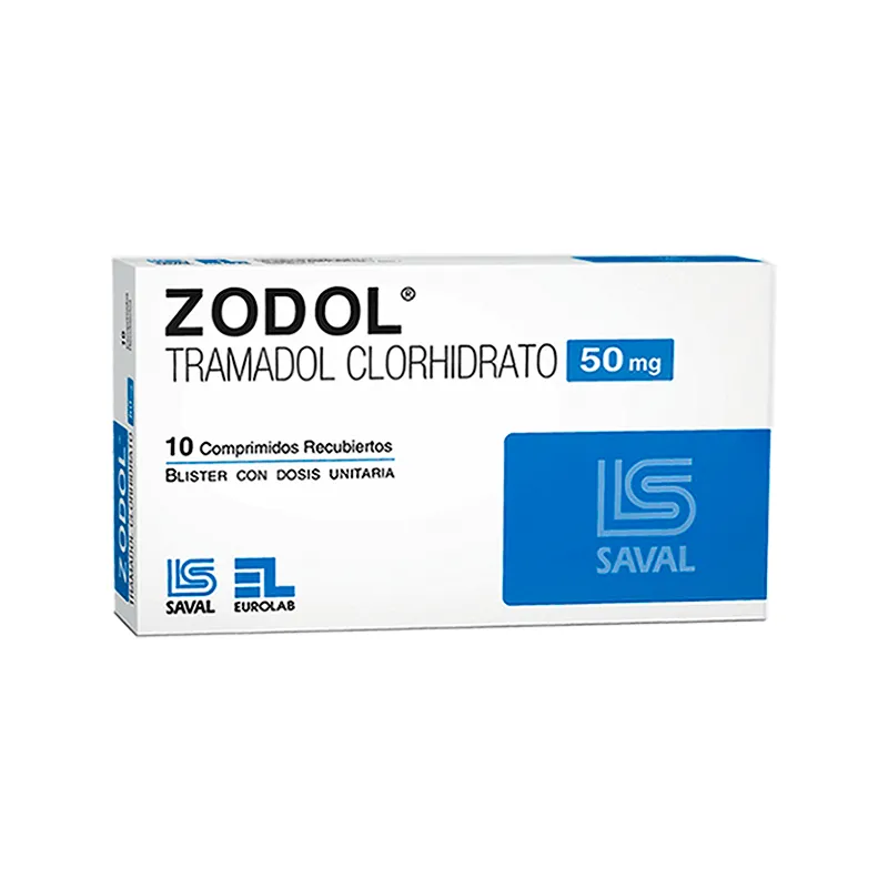 Zodol Tramadol Clorhidrato 50 Mg - Caja de 10 comprimidos