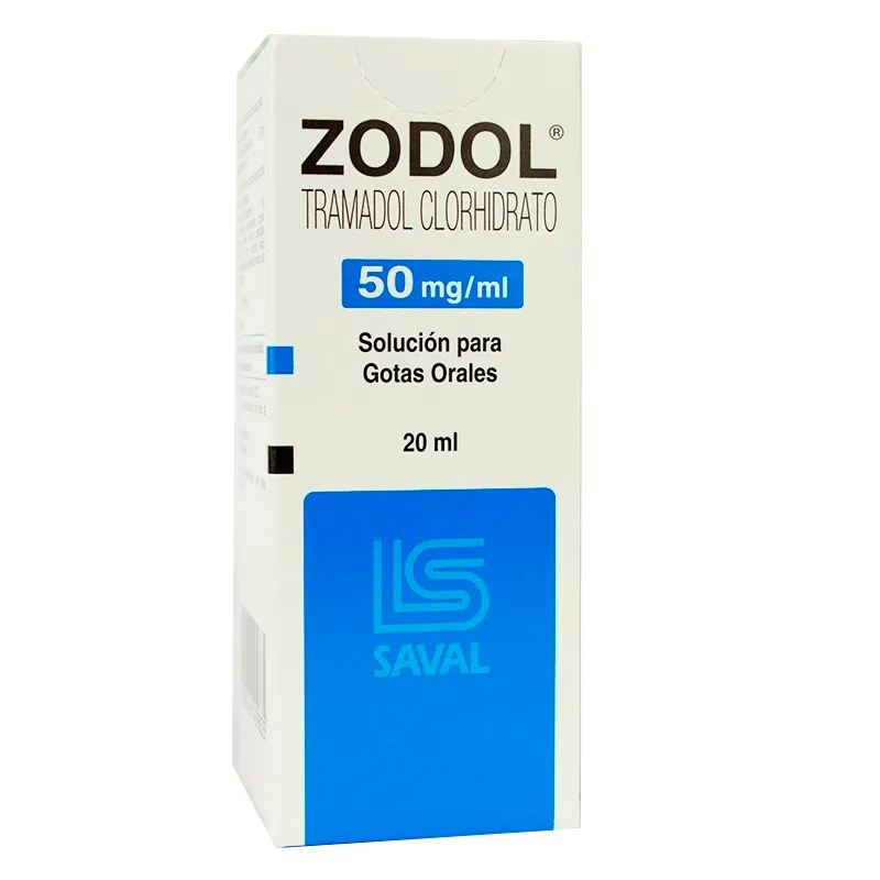 Zodol Tramadol clorhidrato 50mg/mL - Solución p/gotas orales 20 mL