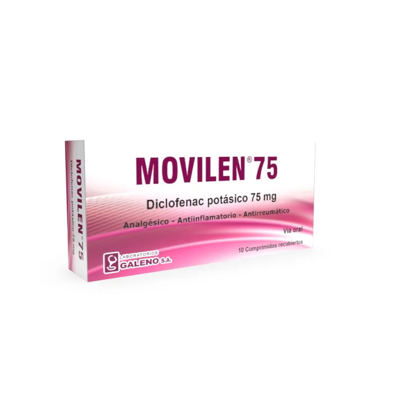 Movilen Diclofenac Potasico 75 mg - Cont. 10 Comprimidos