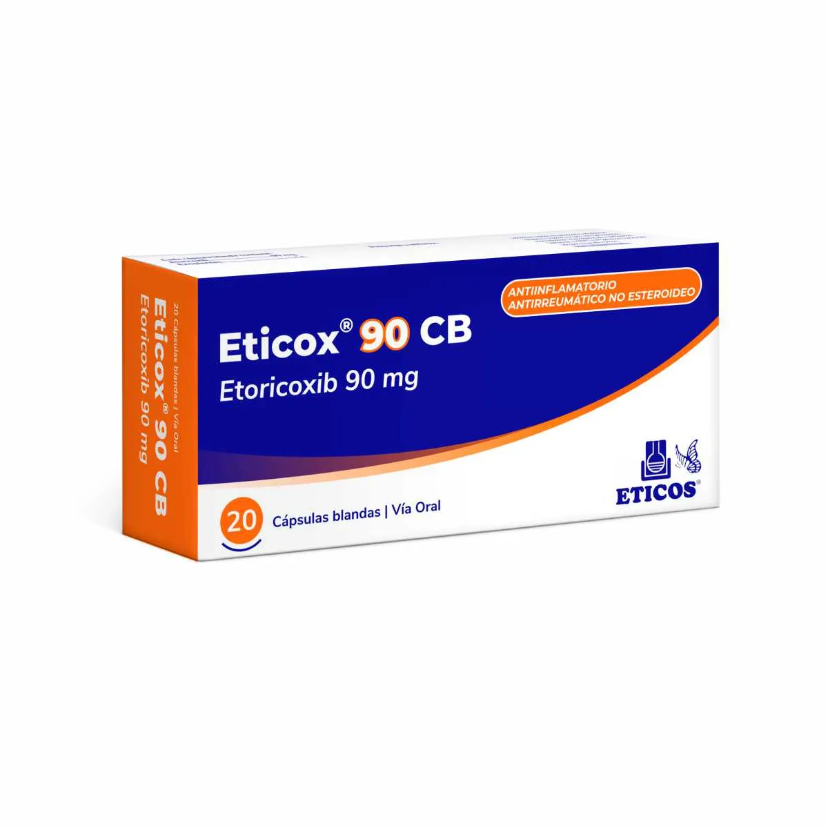 Eticox 90 CB Etoricoxib 90 mg - Cont. 20 Capsulas Blandas