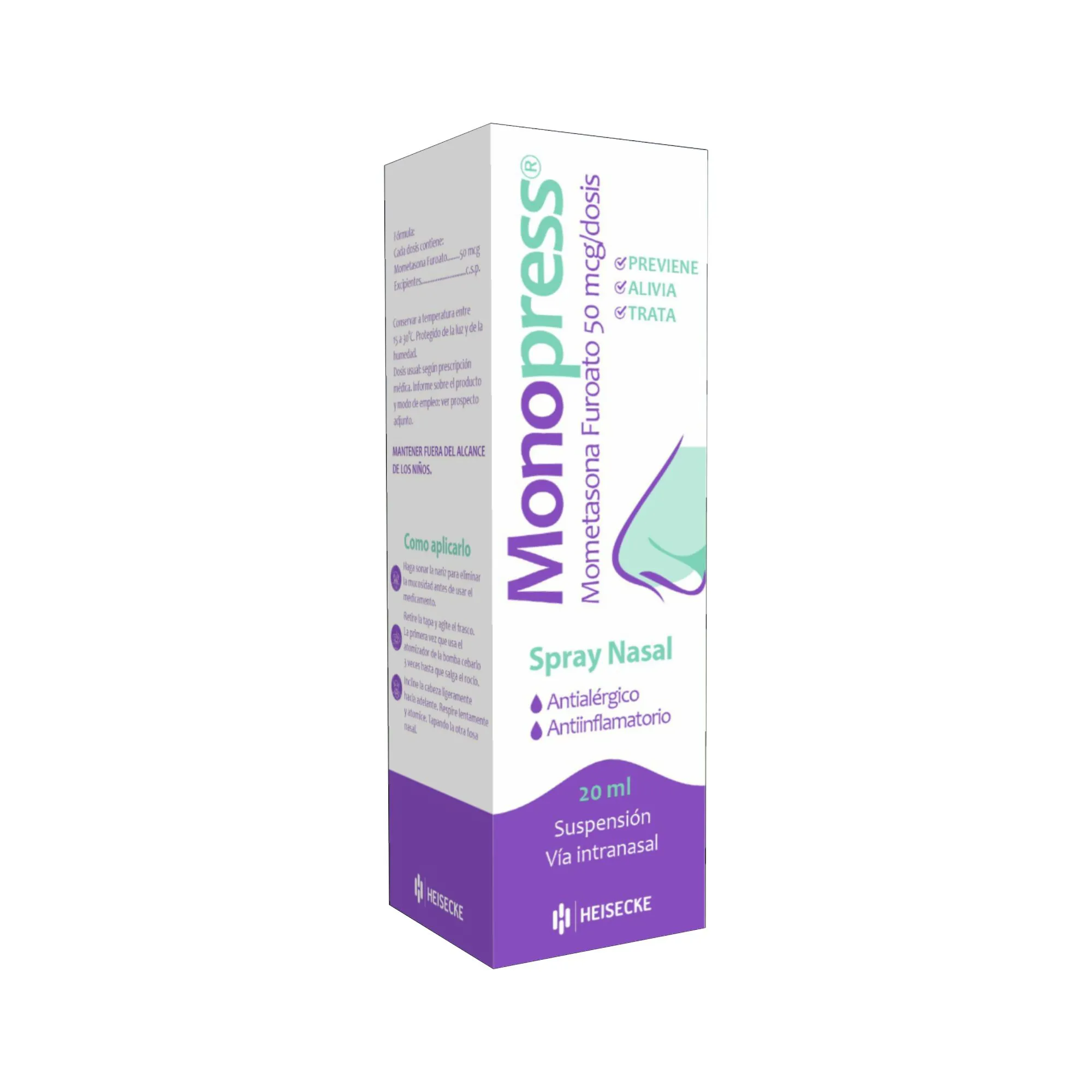 Monopress Spray Nasal Heisecke - Cont.20 mL