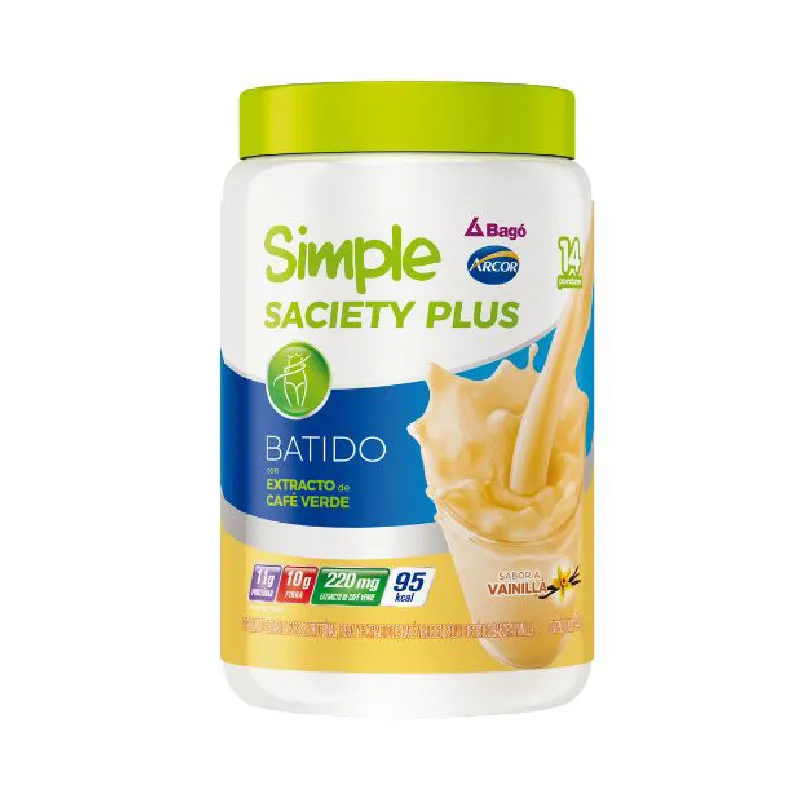 Simple Saciety Plus Batido Sabor Vainilla - Cont. 448 gr