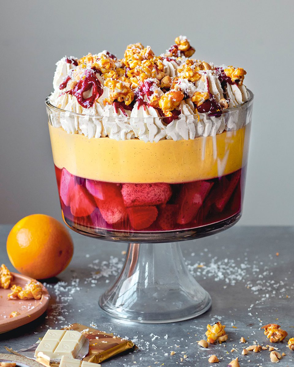 Trifle Cremoso de Frutillas Frescas