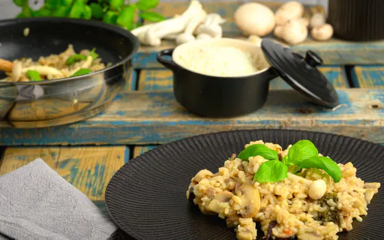 Wild Mushroom Risotto (Vegan)