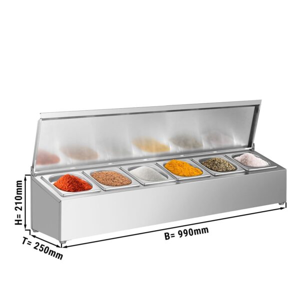 Estante superior de especias - 6x GN 1/6