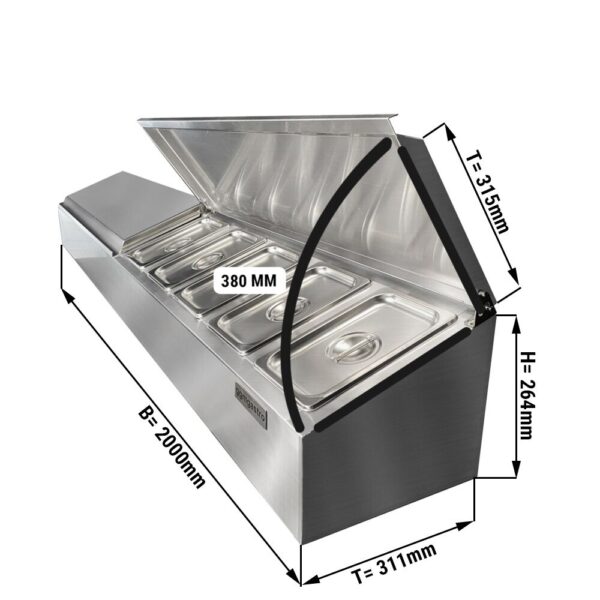 Plataforma de condimentos 10x GN 1/4
