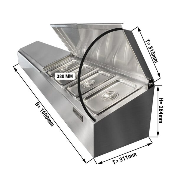 Plataforma de condimentos 8x GN 1/4